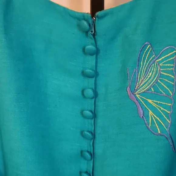 Talbot's Turquoise Sheath, Size 16 - Picture 6 of 6